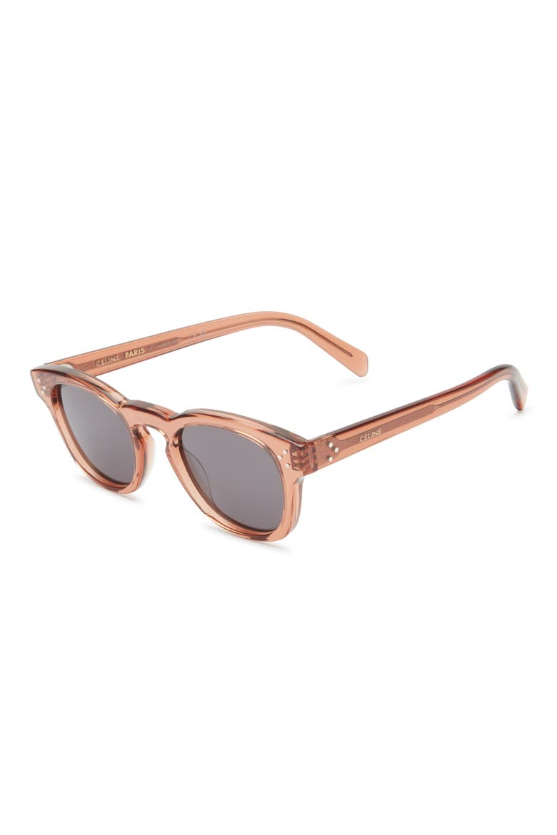 Bold 3 Dots 49mm Square Sunglasses, Alternate, color, ORANGE/ SMOKE