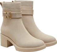 VIVAIA Square-Toe Water-Repellent Heeled Boots