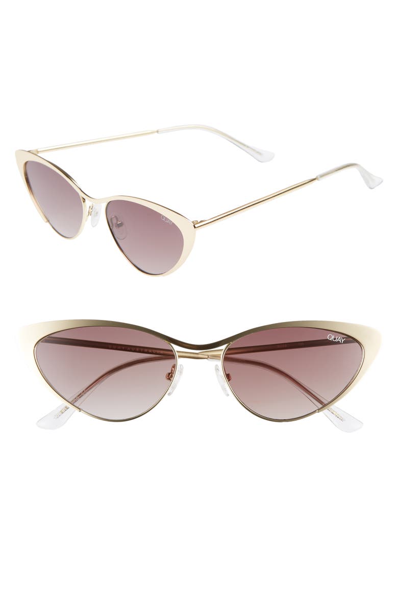 Australia Boss 53mm Cat Eye Sunglasses, Main, color, GOLD/ BROWN