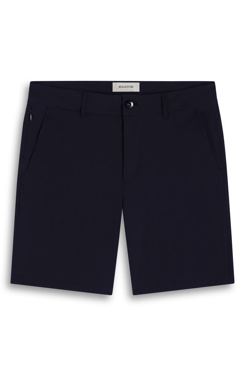 Bugatchi Theo Tech Chino Shorts, Alternate, color, Black