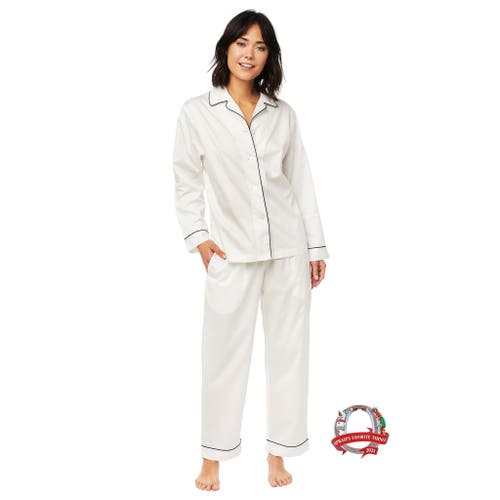 The Cat's Pajamas Luxe Pima Pajama Set In White