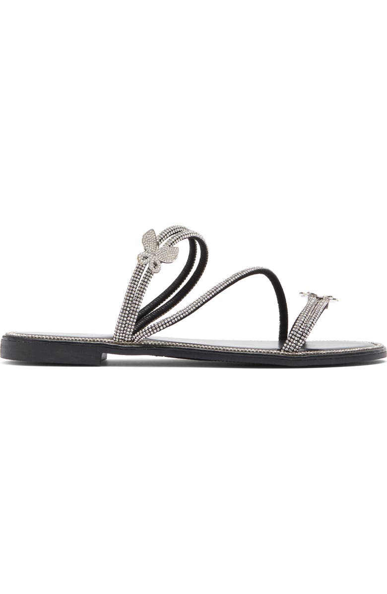 TOP GUY SHOES Paz Crystal Butterfly Slide Sandal, Alternate, color,