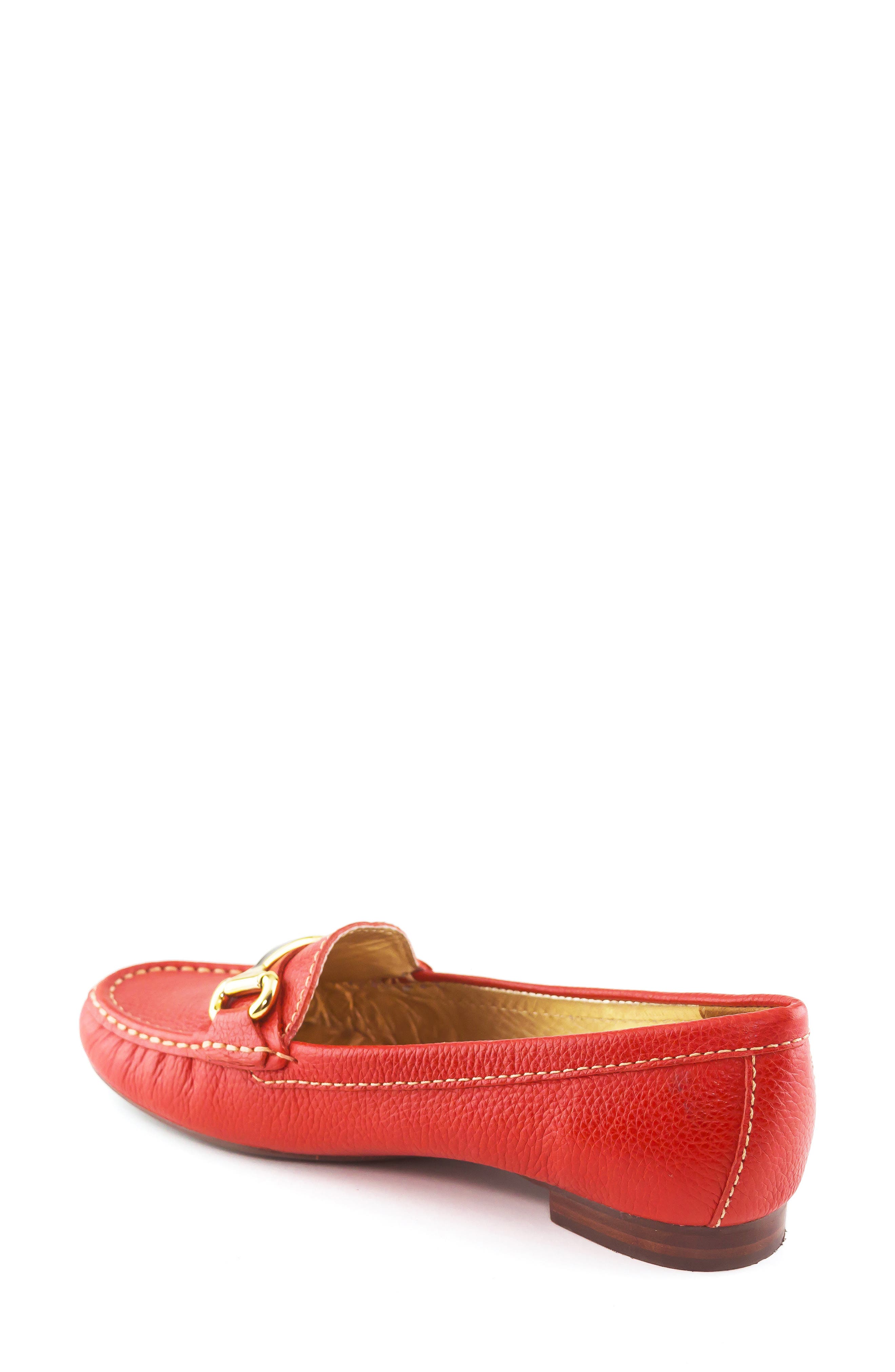 Grand Street Loafer, Alternate, color, RED LEATHER