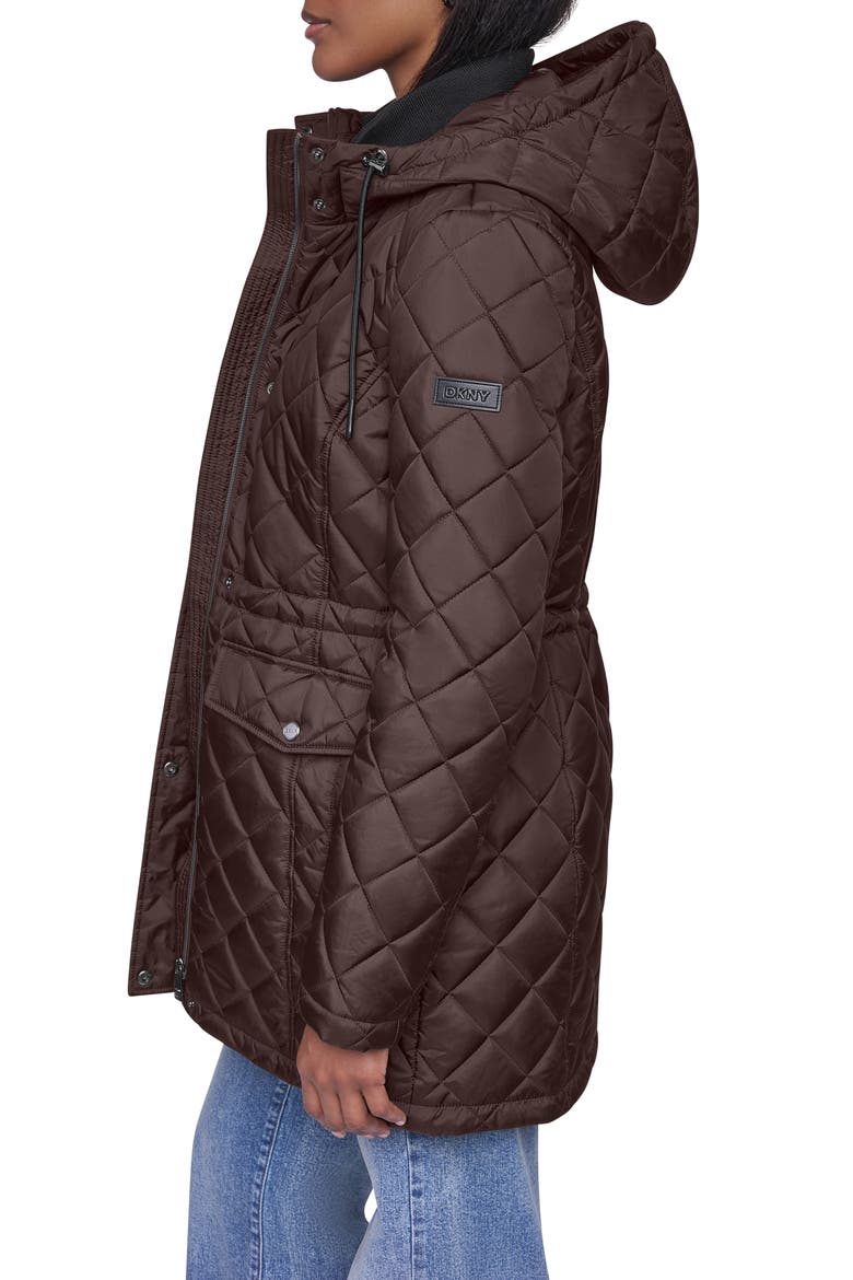 Quilted Hood Jacket, Alternate, color, BITTER