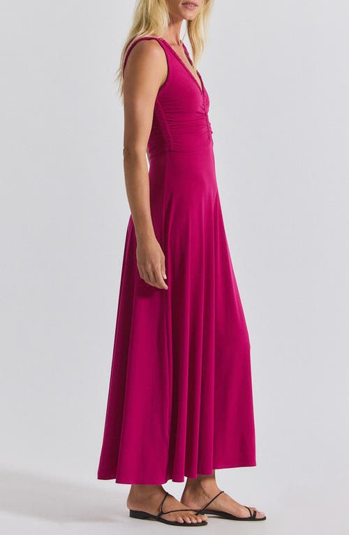 Derek Lam 10 Crosby Misha Matte Jersey Ruched Dress In Purple