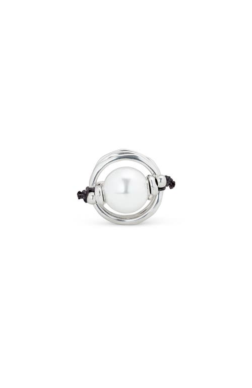 Unode50 Sterling Silver-plated Ring With Pearl In Silver
