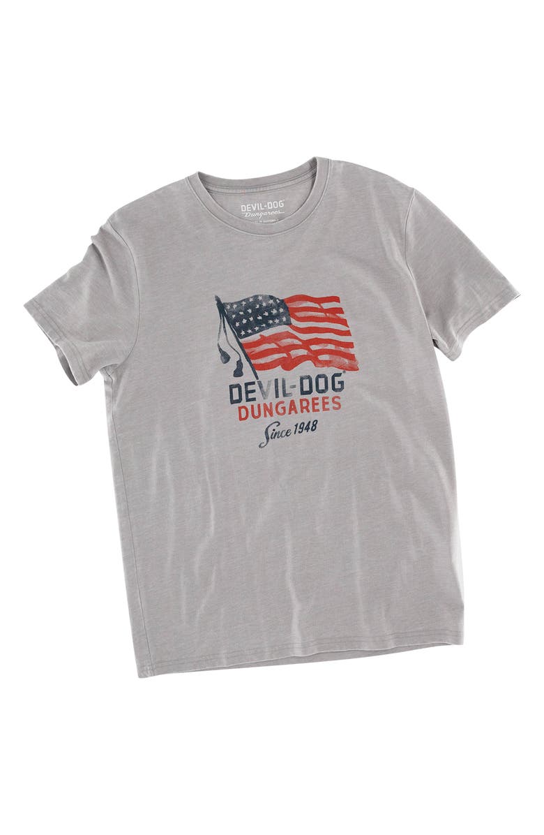 Devil-Dog Dungarees Flag Forward Graphic T-Shirt, Alternate, color,