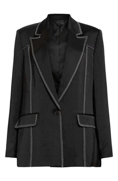 Allsaints Theah Single Breasted Blazer In Black