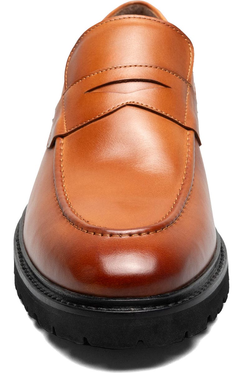 Stacy Adams Hazleton Apron Toe Lugged Penny Loafer, Alternate, color, Tan