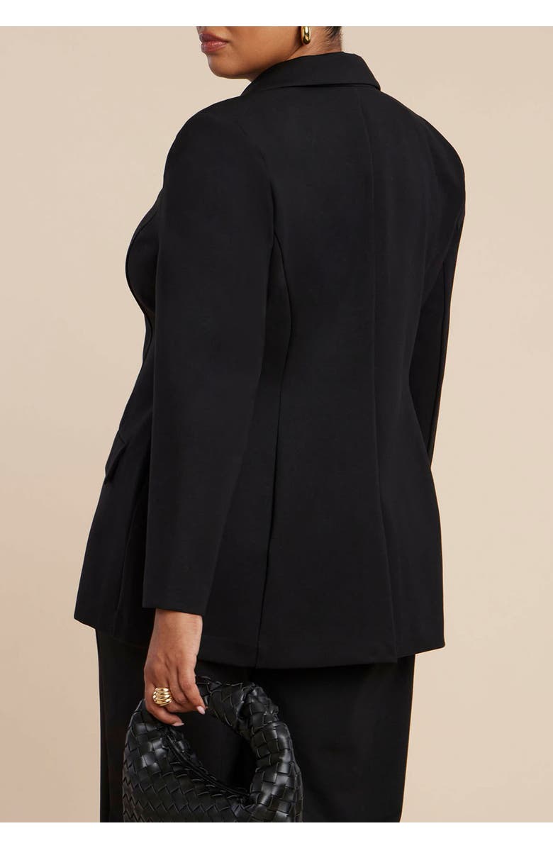 ELOQUII The Ultimate Nipped Waist Blazer, Alternate, color, Black Onyx