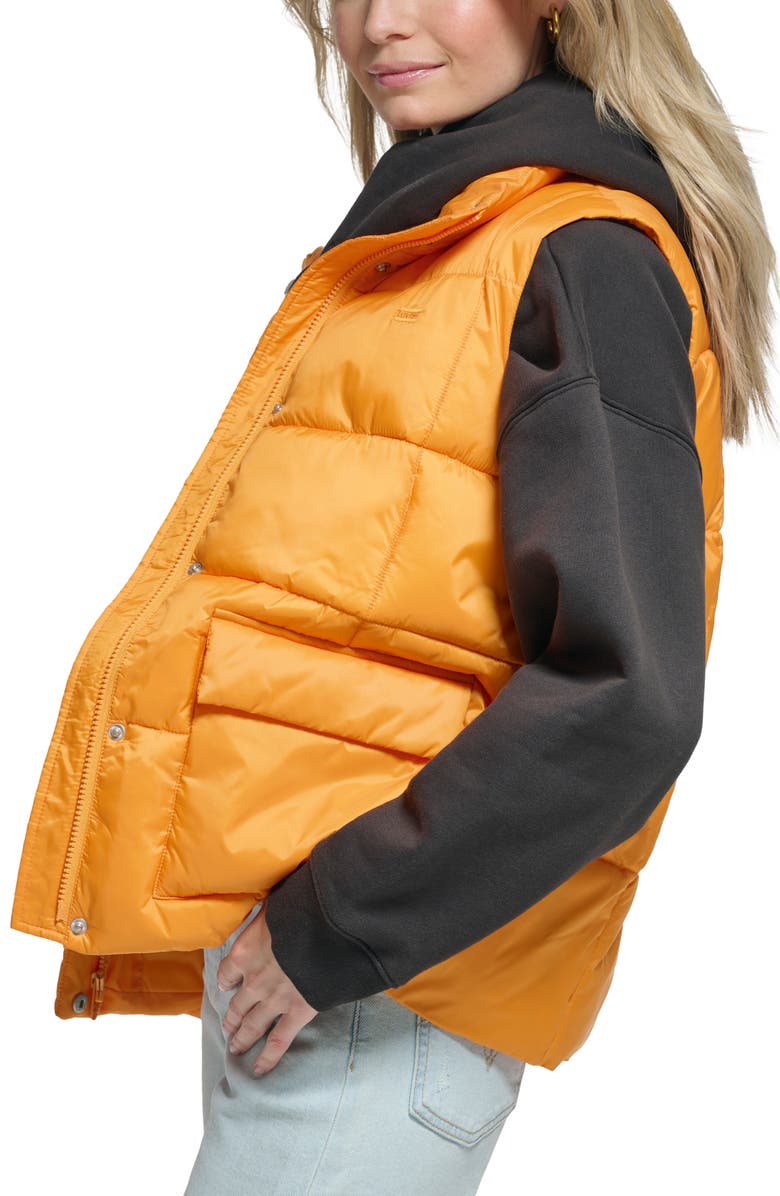 Levi's<sup>®</sup> Box Quilt Puffer Vest, Alternate, color, Apricot