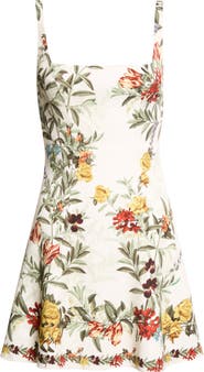 Alice + Olivia Julia Floral Print Sleeveless Minidress