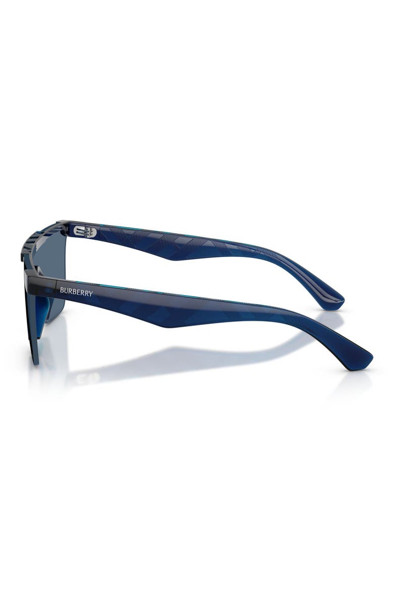 141mm Rectangular Shield Sunglasses, Alternate, color, BLUE / DARK BLUE