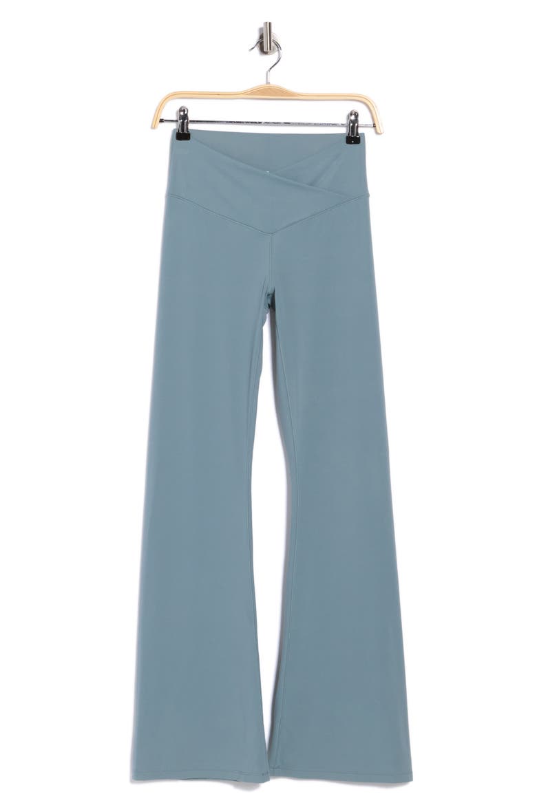 Serenity Crossover Flare Pants, Main, color, TEAL DUSK