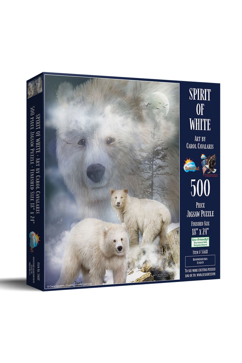 Spirit of White Bears 500 piece Jigsaw Puzzle for Adults, Main, color, Multicolor