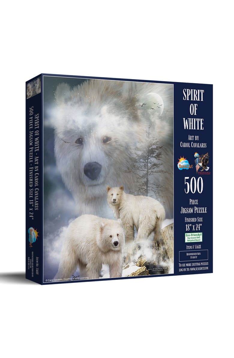 Sunsout Spirit of White Bears 500 piece Jigsaw Puzzle for Adults, Main, color, Multicolor