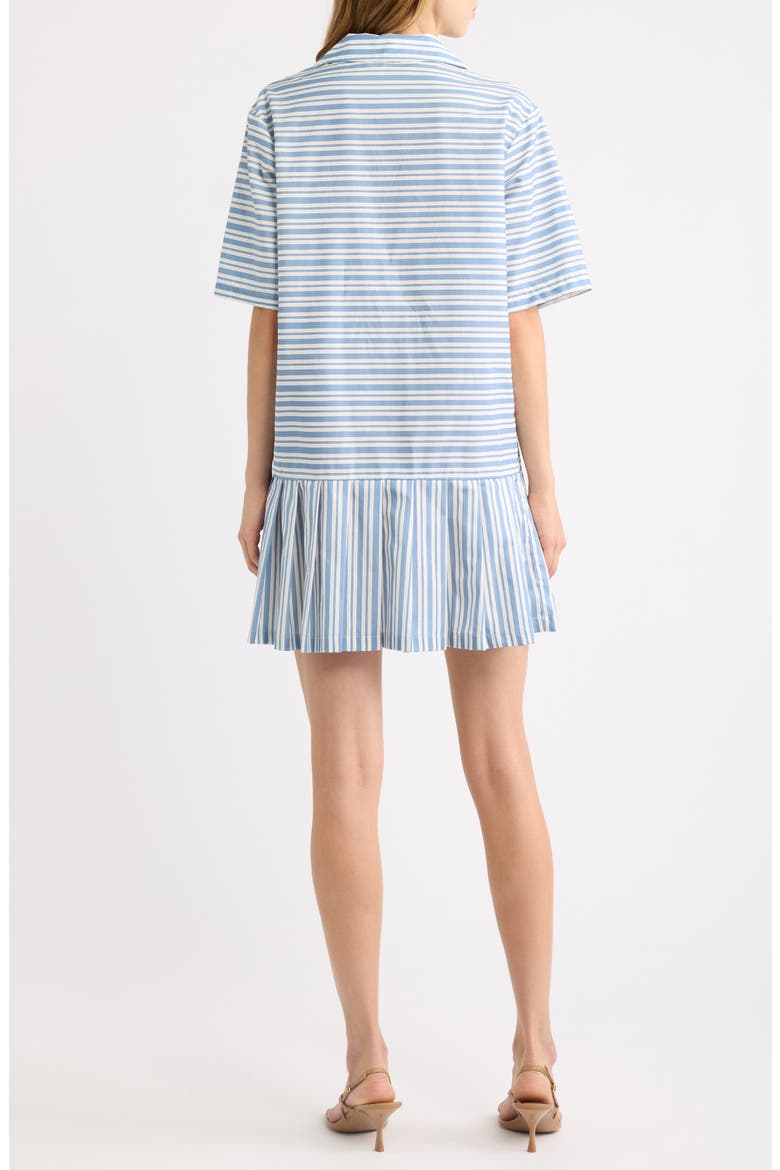 Fraser Stripe Drop Waist Minidress, Alternate, color, BLUE STRIPE