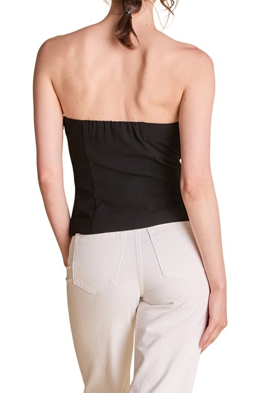 Endless Rose Bow Detail Bustier Top In Black