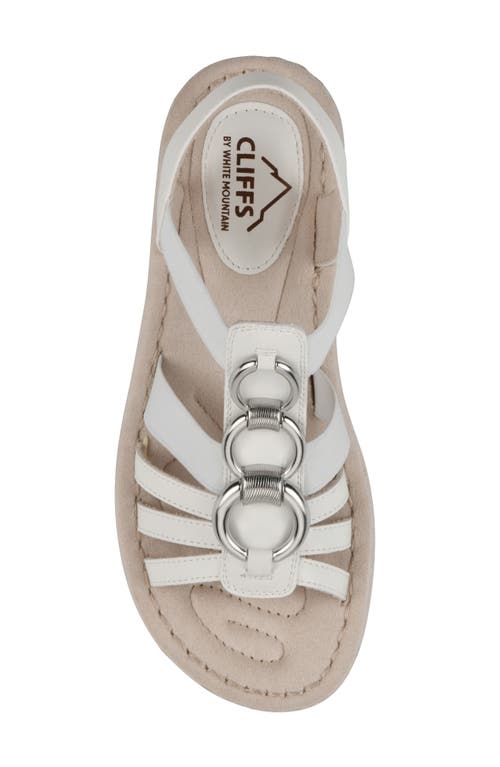 Cliffs By White Mountain Caselyn Sandal In White Nubuck