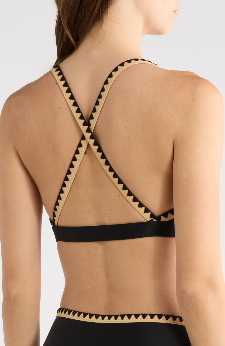 Ramy Brook Kara Bikini Top, Alternate, color, Black Colorblock