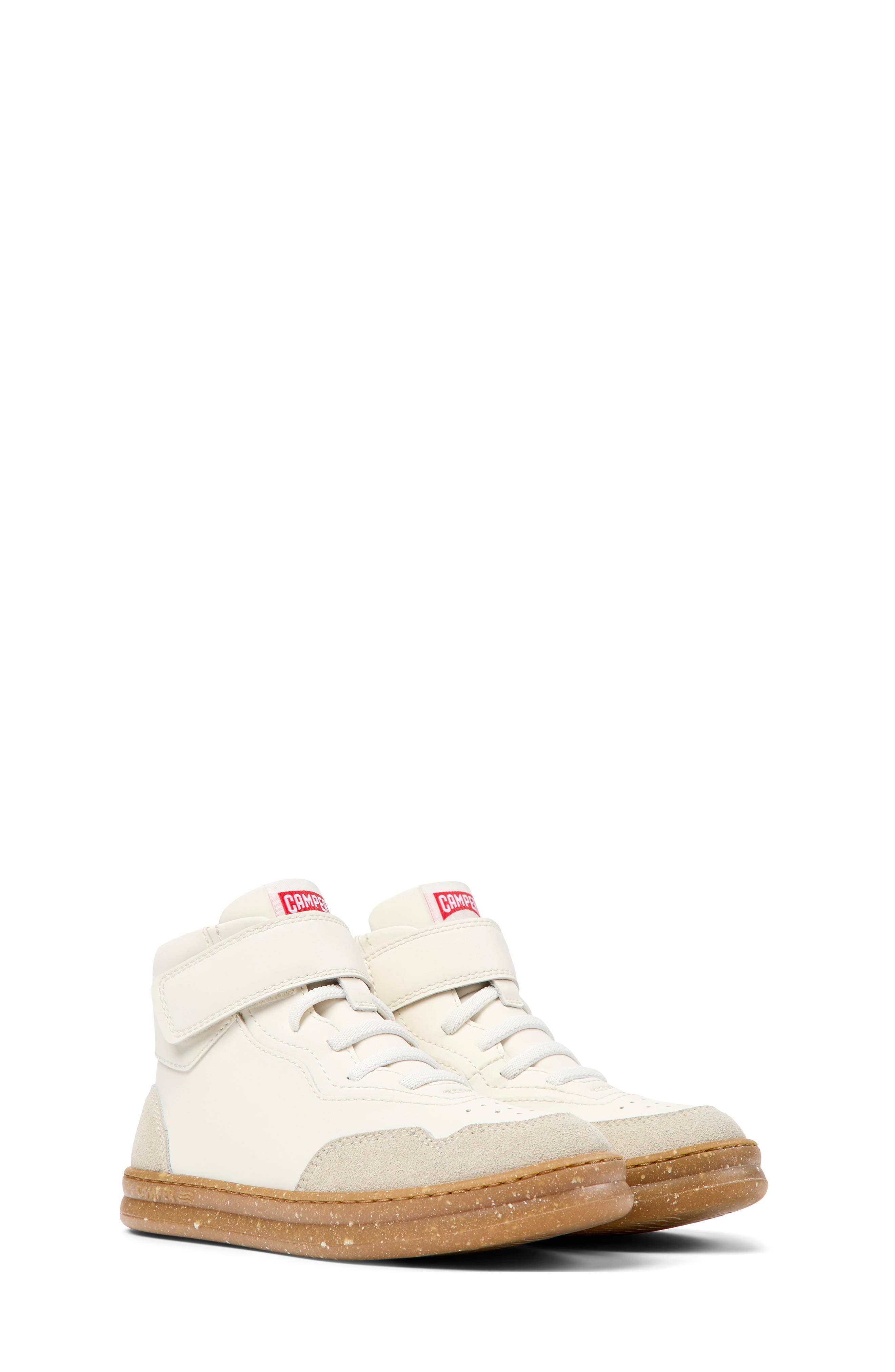 Camper Kids' Runner Four High Top Sneaker, Main, color, White Natural