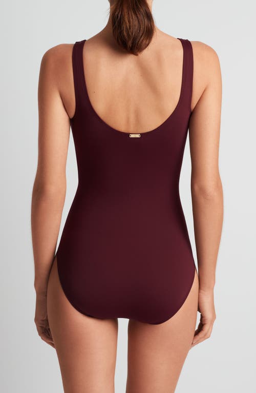 Ralph Lauren Ring Over The Shoulder Tummy Control One Piece Swimsuit