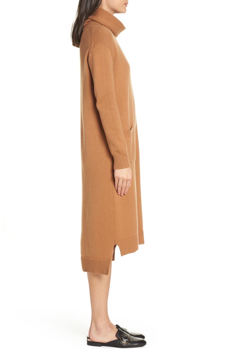 Turtleneck Sweater Dress, Alternate, color, ORANGE