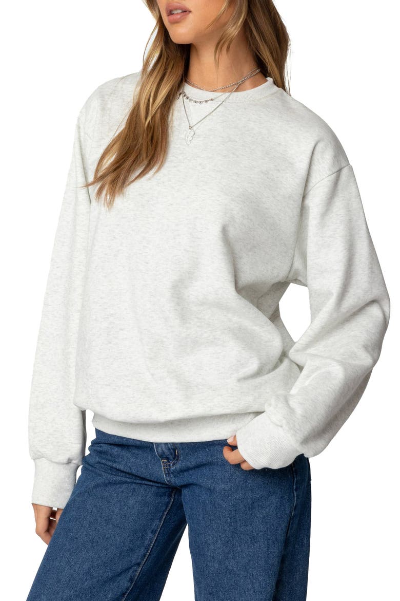 Laurey Oversize Sweatshirt, Alternate, color, GRAY-MELANGE