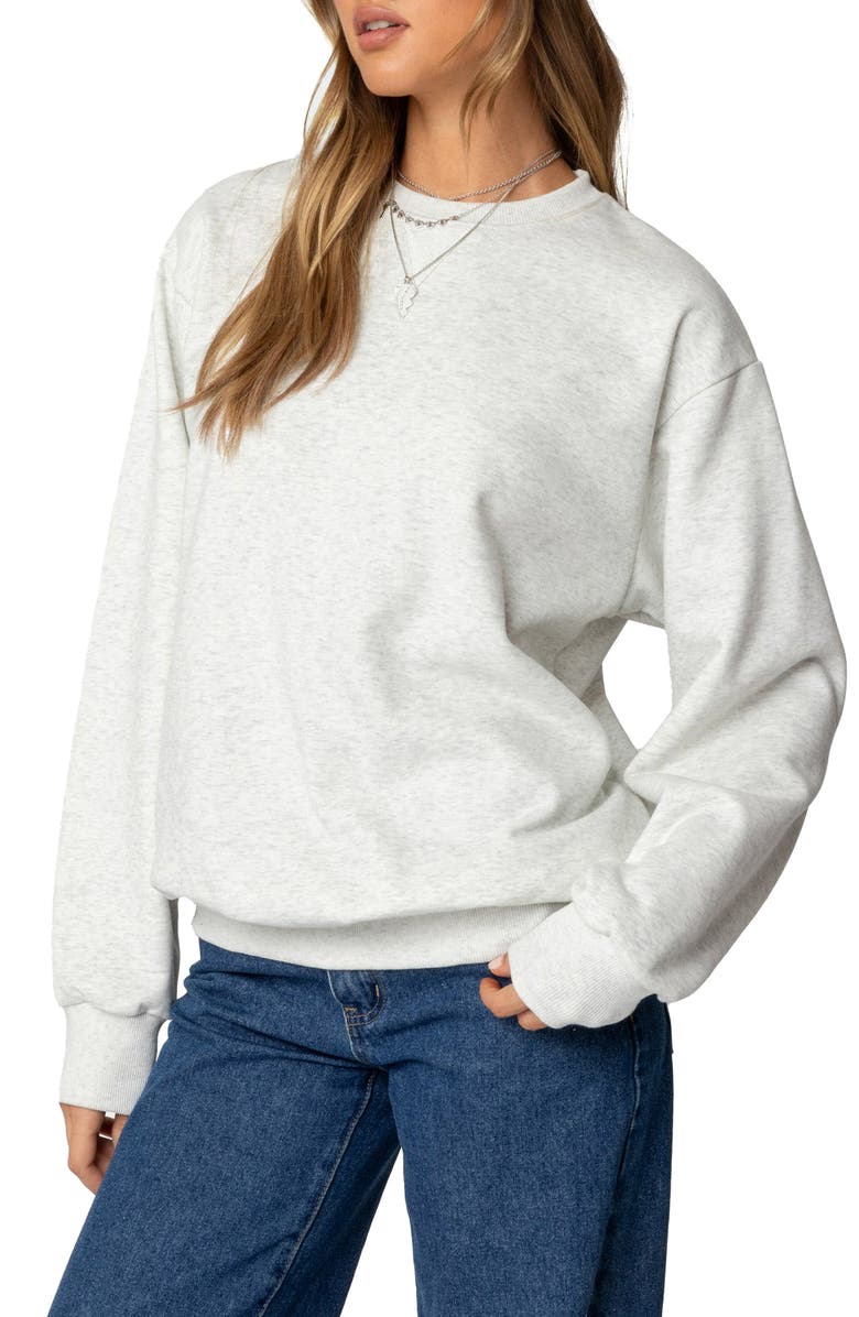 EDIKTED Laurey Oversize Sweatshirt, Alternate, color, Gray-Melange