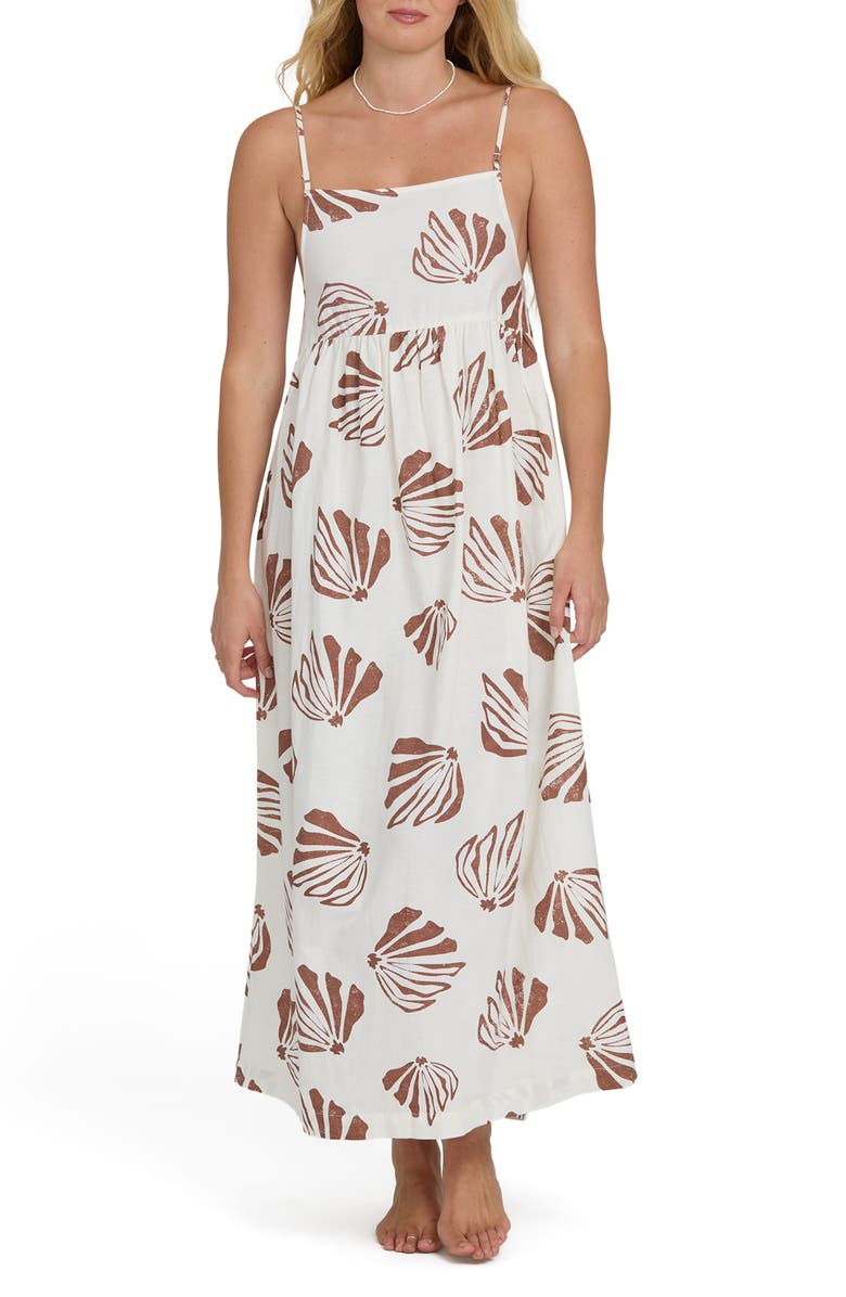 Billabong Undone Seashell Print Cover-Up Maxi Dress, Main, color, 