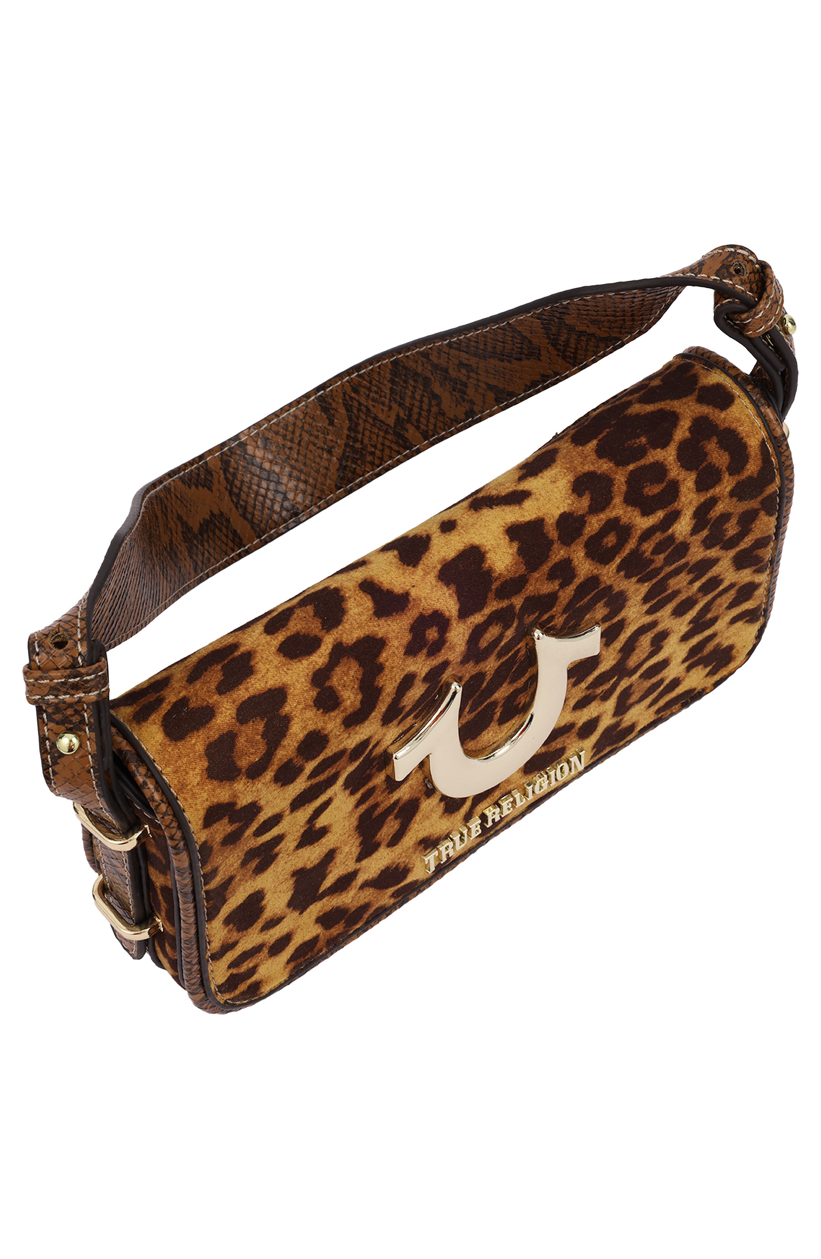 Animal Print Horseshoe Shoulder Bag, Alternate, color, MULTI