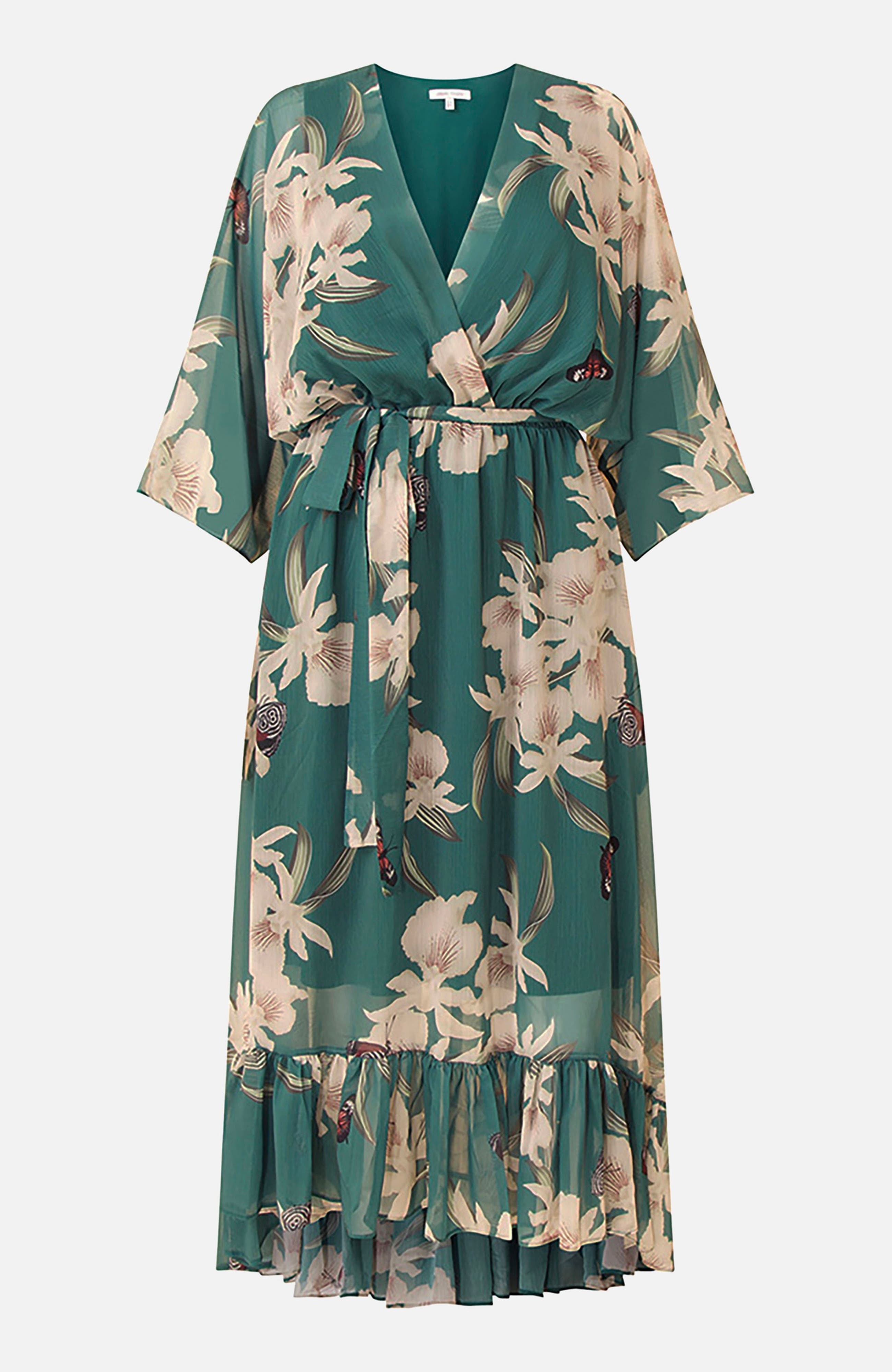 green dip hem dress Yumi Sleeve (Women) Light sage dress