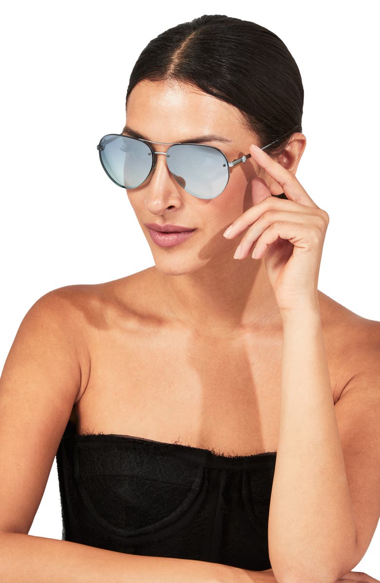 Kurt Geiger London KGL1002 Aviator Sunglasses, Alternate, color, Blue
