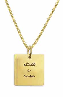 Script Pendant Necklace