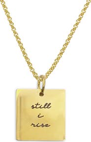 STEELTIME Script Pendant Necklace