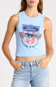 Merch Traffic Cotton Graphic Crop Tank