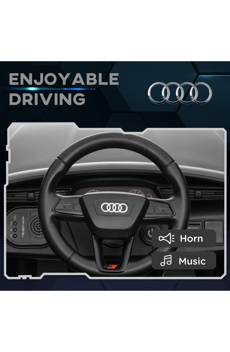 Qaba Audi Q8 e-tron Sportback 12V Kids Ride on Car with Remote, 4 Spring Suspension Wheels, Alternate, color, Gray