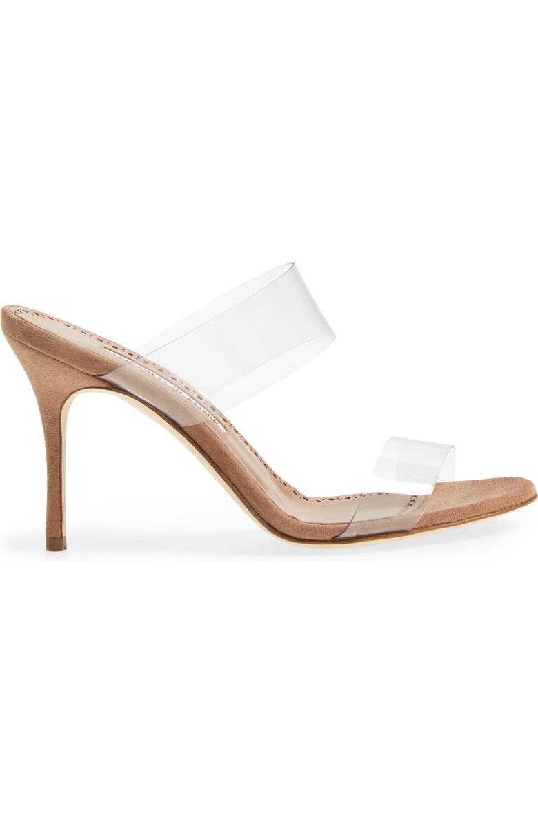 Manolo Blahnik Scolto Clear Double Strap Sandal, Alternate, color,