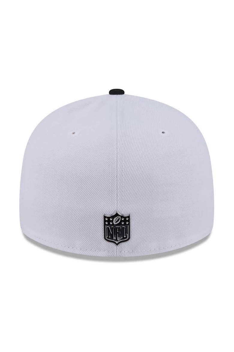 Men's New Era  White/Black Pittsburgh Steelers 2026 NFL Draft Pre-Curved 59FIFTY Fitted Hat, Alternate, color, White