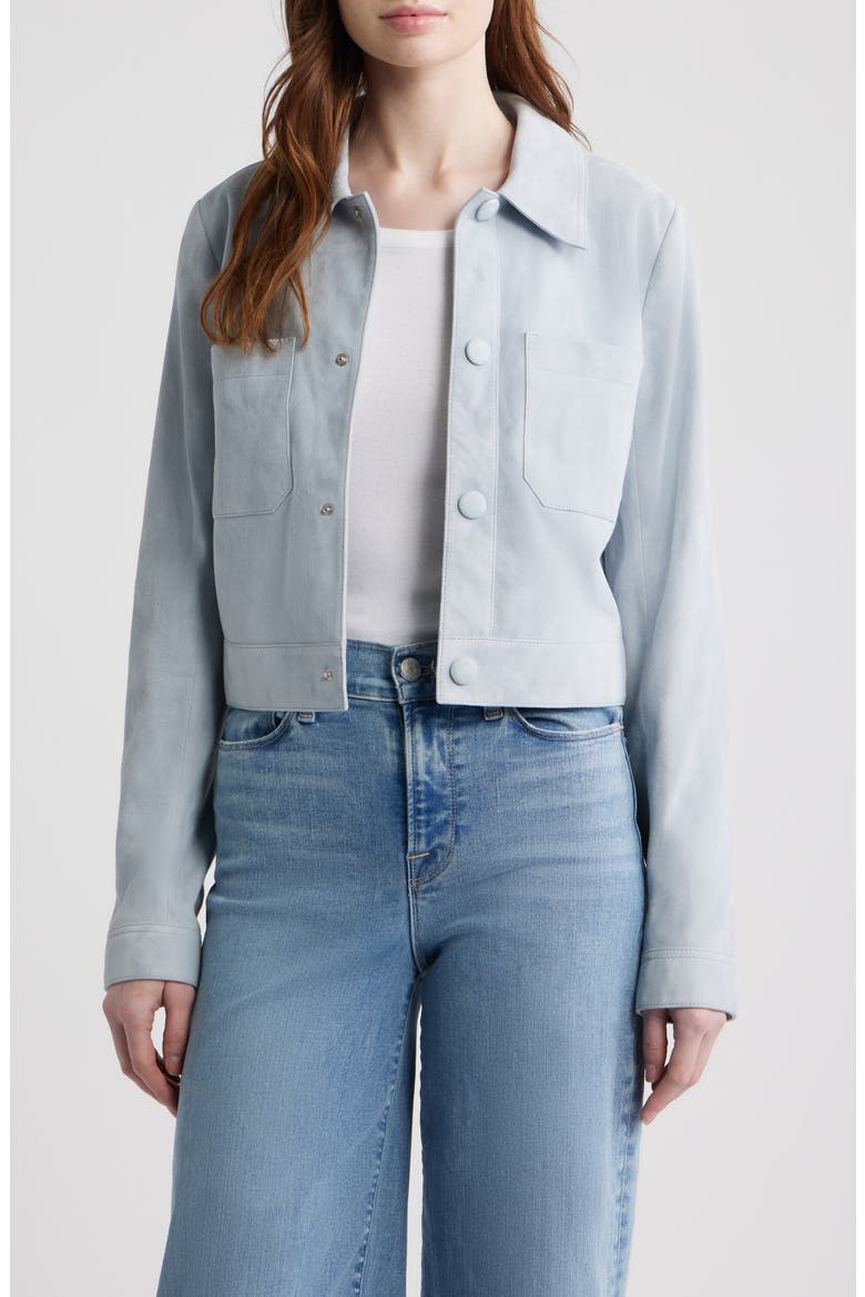The Small Suede Jacket, Main, color, SKY BLUE