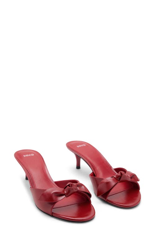 Mango Bow Strap Sandal In Red