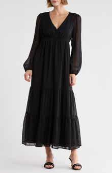 Clip Dot Chifon Maxi Dress