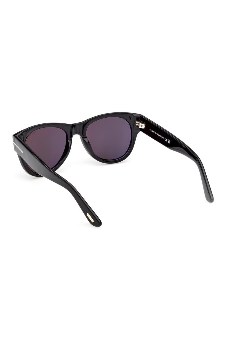 52mm Round Photochromic Sunglasses, Alternate, color, SHINY BLACK / SMOKE