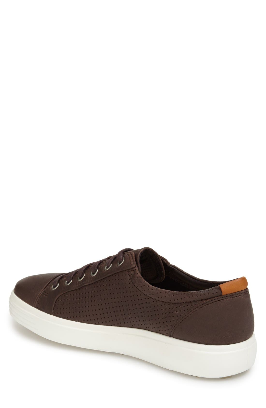 ECCO Soft 7 Perf Sneaker, Alternate, color, Coffee Leather