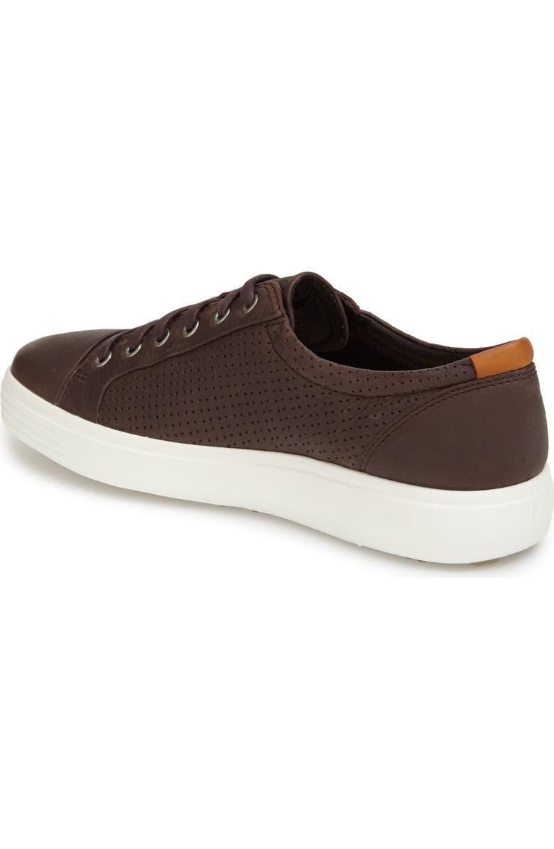 ECCO Soft 7 Perf Sneaker, Alternate, color, Coffee Leather