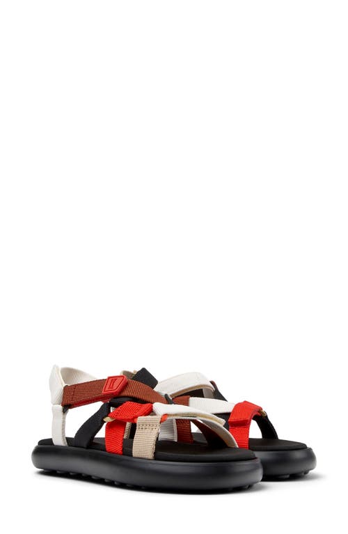 Camper Pelotas Flota Sandal In Red Multi