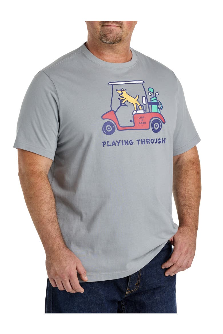 Big & Tall Playing Through Graphic Tee, Main, color, GREY