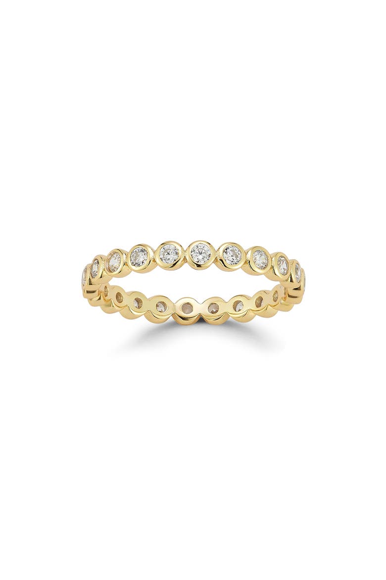 Bezel Cubic Zirconia Stackable Eternity Band Ring, Alternate, color, GOLD