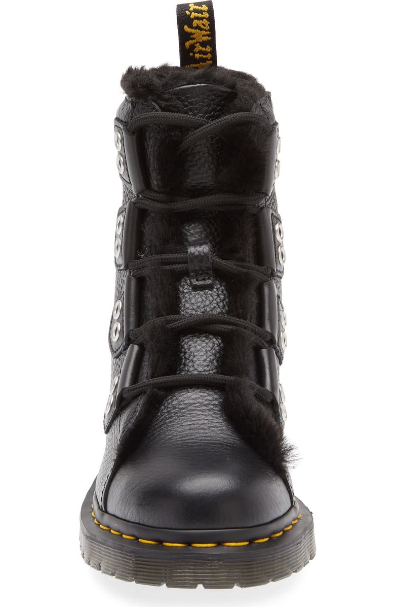 Dr. Martens 1460 Faux Fur Trim Ghillie Boot, Alternate, color,