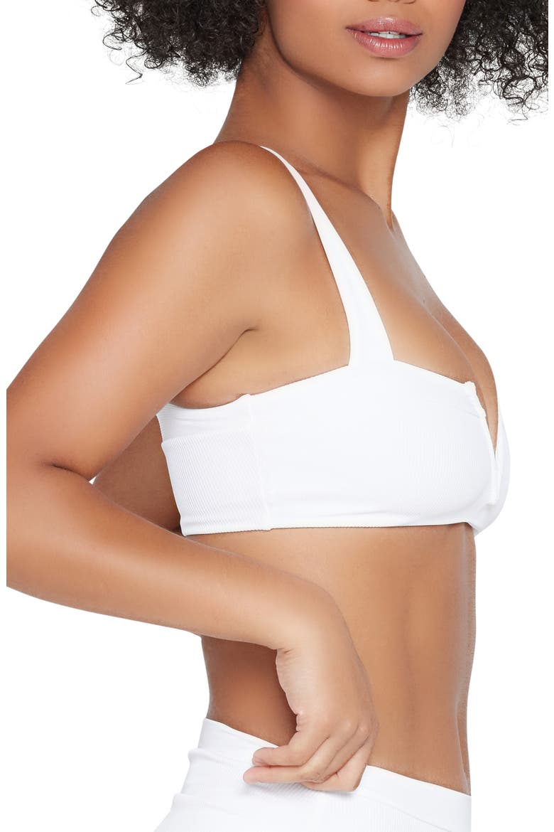 L Space Lee Lee Ribbed Bikini Top, Alternate, color, WHITE